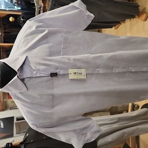 St. Croix short sleeve 2 ply cotton shirt color: lavender
